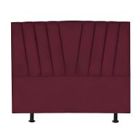 Cabeceira Estofada Cama Box King 195 Cm Ariel Suede Bordô - 1
