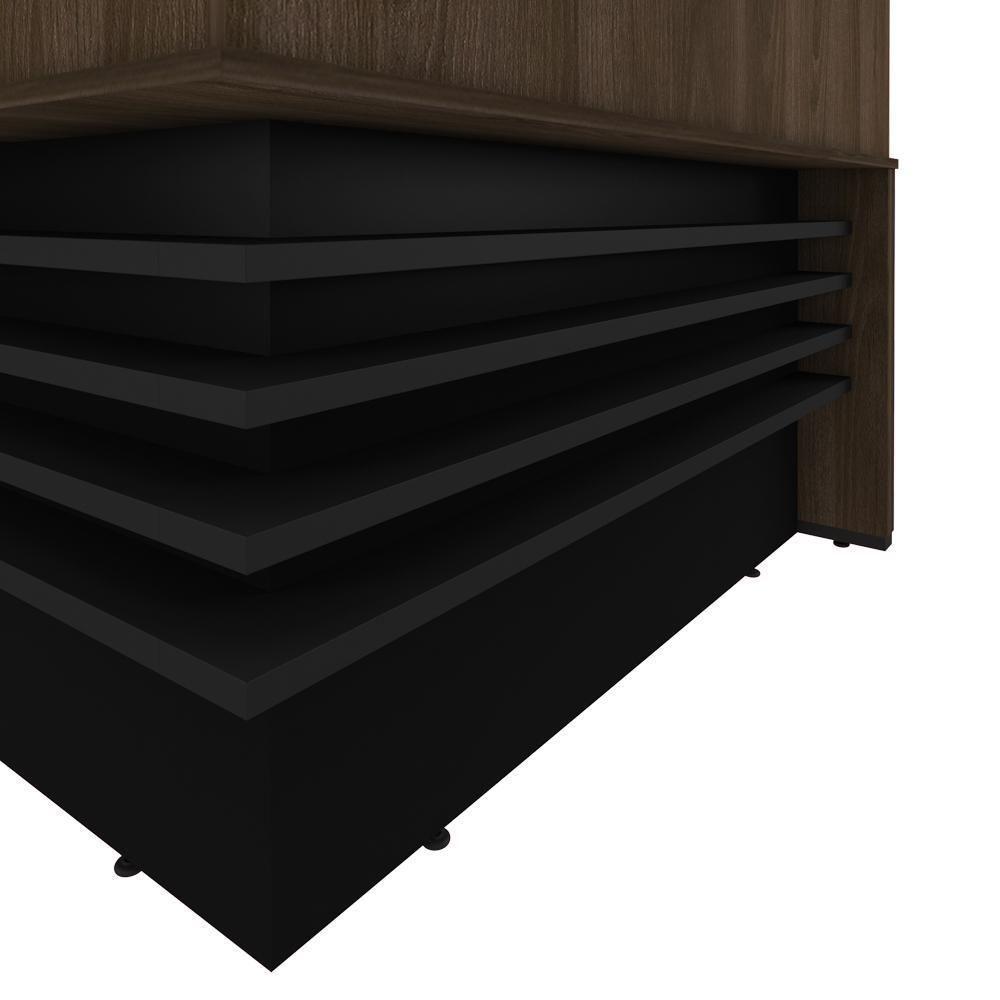 Balcão De Atendimento Em L Tamburato A06 Marrom-preto - Mpozenato - 7