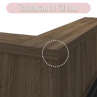 Balcão De Atendimento Em L Tamburato A06 Marrom-preto - Mpozenato - 6