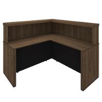 Balcão De Atendimento Em L Tamburato A06 Marrom-preto - Mpozenato - 9