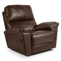 Poltrona Do Papai Reclinável Retrátil Félix L07 Couro Marrom Café - Mpozenato - 1