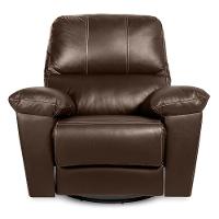 Poltrona Do Papai Reclinável Retrátil Félix L07 Couro Marrom Café - Mpozenato - 7