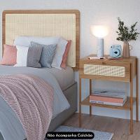 Cabeceira Solteiro 90cm E Mesa 1 Gaveta Arlo A10 Hanover-dourado - Mpozenato - 3