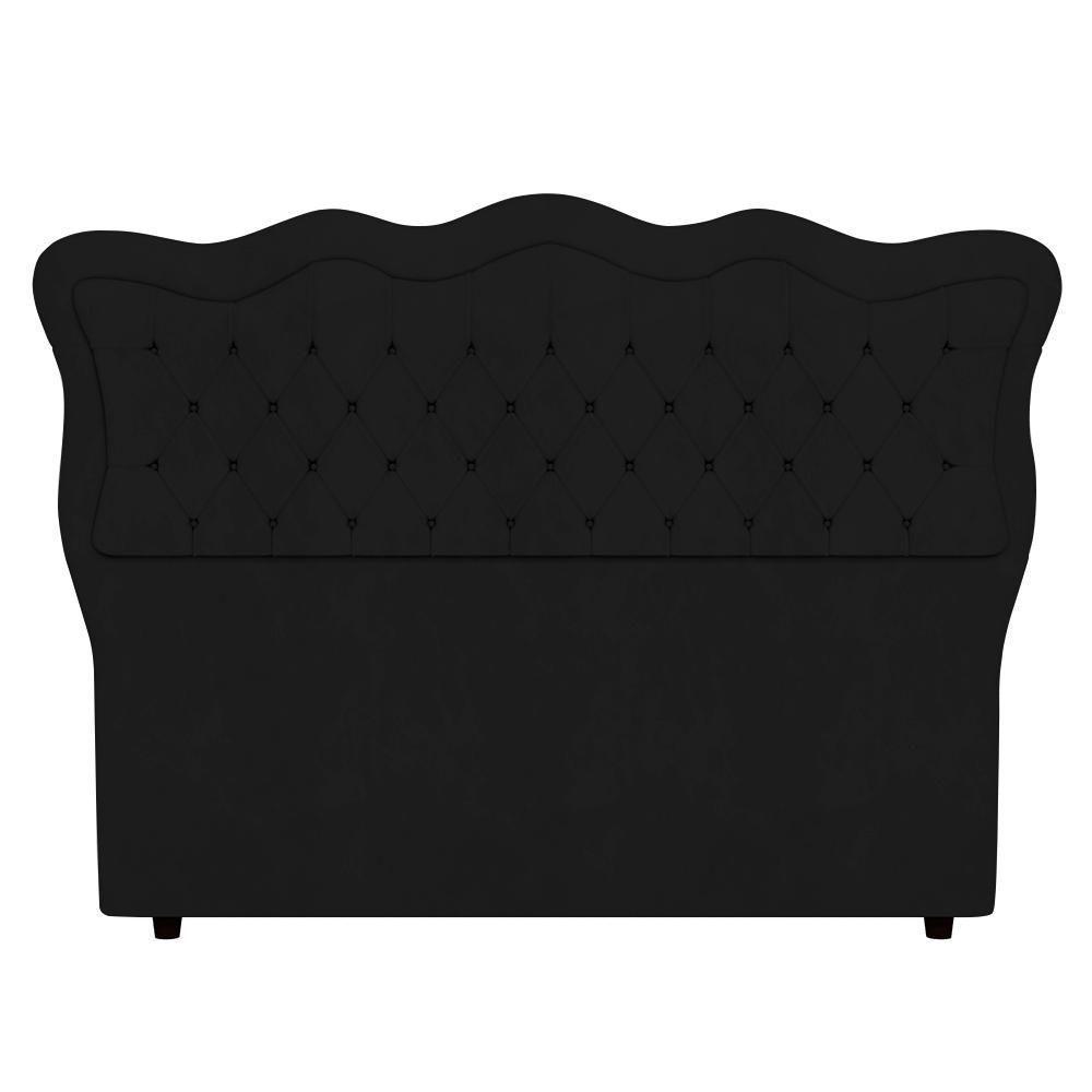 Cabeceira Casal Queen Cama Box 160cm Oregon I02 Veludo Preto - Mpozenato - 3