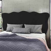 Cabeceira Casal Queen Cama Box 160cm Oregon I02 Veludo Preto - Mpozenato - 7