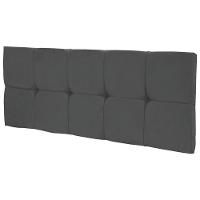 Cabeceira Casal Painel Cama Box 140cm Nina Suede Cinza - Ibiza - 2
