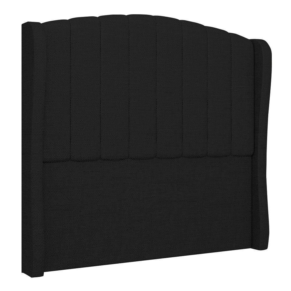 Cabeceira Casal Queen Cama Box 160cm Glenda I02 Linho Preto - Mpozenato - 1