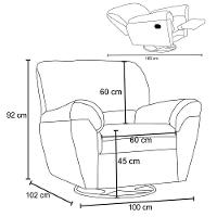 Poltrona Do Papai Reclinável Retrátil Taty D05 Corano Preto - Mpozenato
