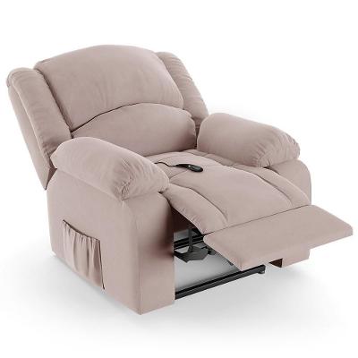 Poltrona Do Papai Reclinável Pietra Controle Power Elétrico Usb Fh9 Veludo Rosê - Mpozenato