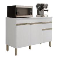 Balcão Com Tampo Cozinha Line 120 Cm Com 3 Portas E 1 Gaveta Supremo - 1
