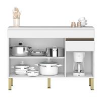 Balcão Com Tampo Cozinha Line 120 Cm Com 3 Portas E 1 Gaveta Supremo - 5