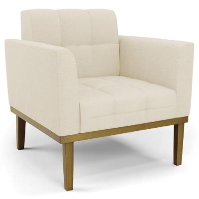 Poltrona Decorativa Ana Linho Bege Ibiza