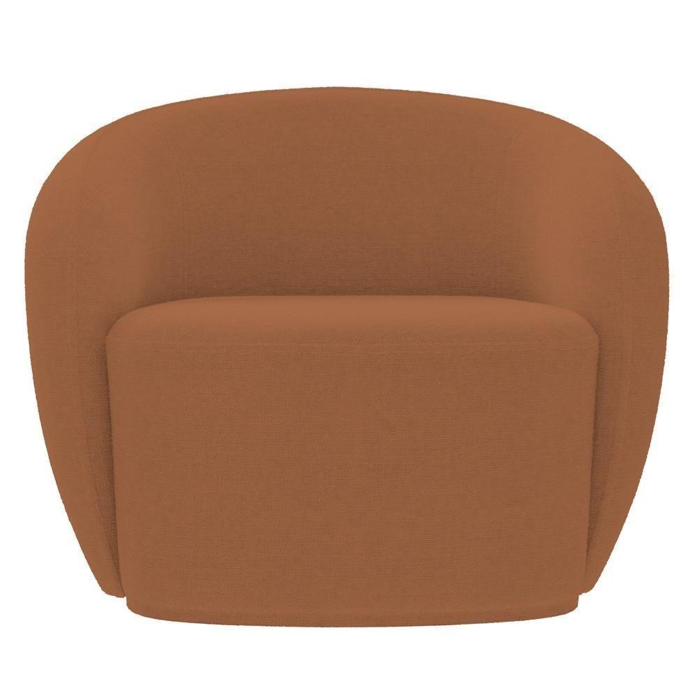Poltrona Para Sala De Estar Orgânica Kit Com 2 Garbin K04 Bouclê Terracota - Mpozenato - 8