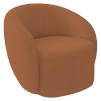 Poltrona Para Sala De Estar Orgânica Kit Com 2 Garbin K04 Bouclê Terracota - Mpozenato - 9