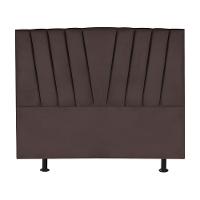 Cabeceira Estofada Cama Box King 195 Cm Ariel Suede Marrom - 1