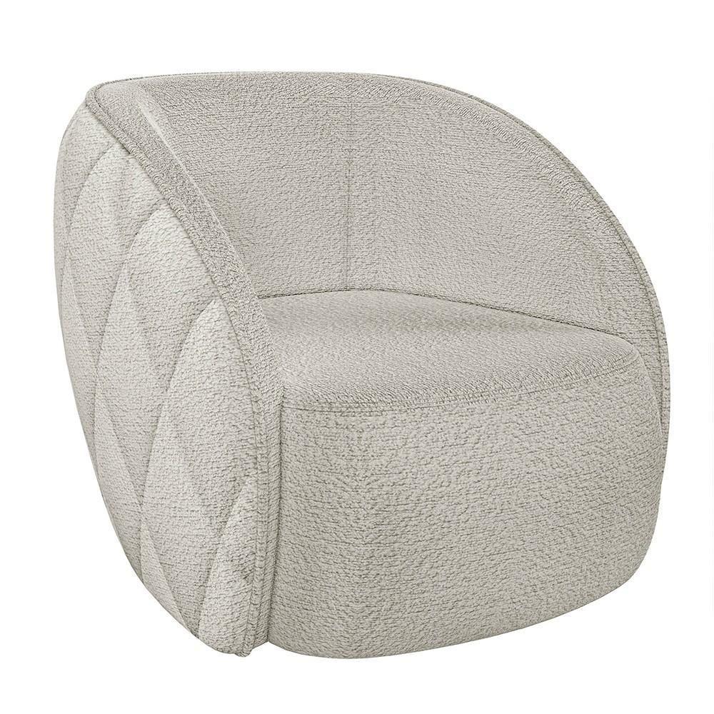 Sofá Decorativo 3 Lugares 240cm Com Almofadas E Poltrona Zion M22 Boucle Branco - Mpozenato - 4