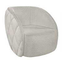 Sofá Decorativo 3 Lugares 240cm Com Almofadas E Poltrona Zion M22 Boucle Branco - Mpozenato