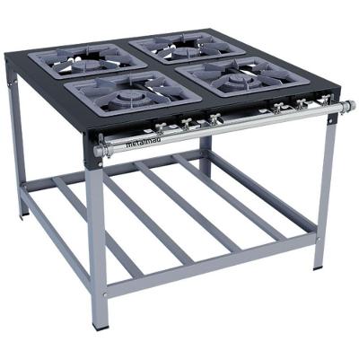 Fogão Industrial Stori Premium 4 Bocas 40x40 M14 Metalmaq Fogão Baixa Pressão Pintado