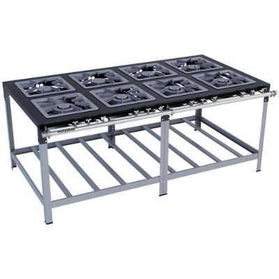 Fogão Industrial Stori Premium M16 8 Bocas 40x40 Metalmaq Fogão Baixa Pressão Pintado