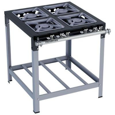 Fogão Industrial Stori Premium 4 Bocas 30x30 M14 Metalmaq Fogão Baixa Pressão Pintado