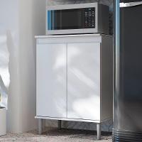 Balcão De Cozinha Com Tampo 2 Portas 61cm Italy Branco - Ej Móveis - 2