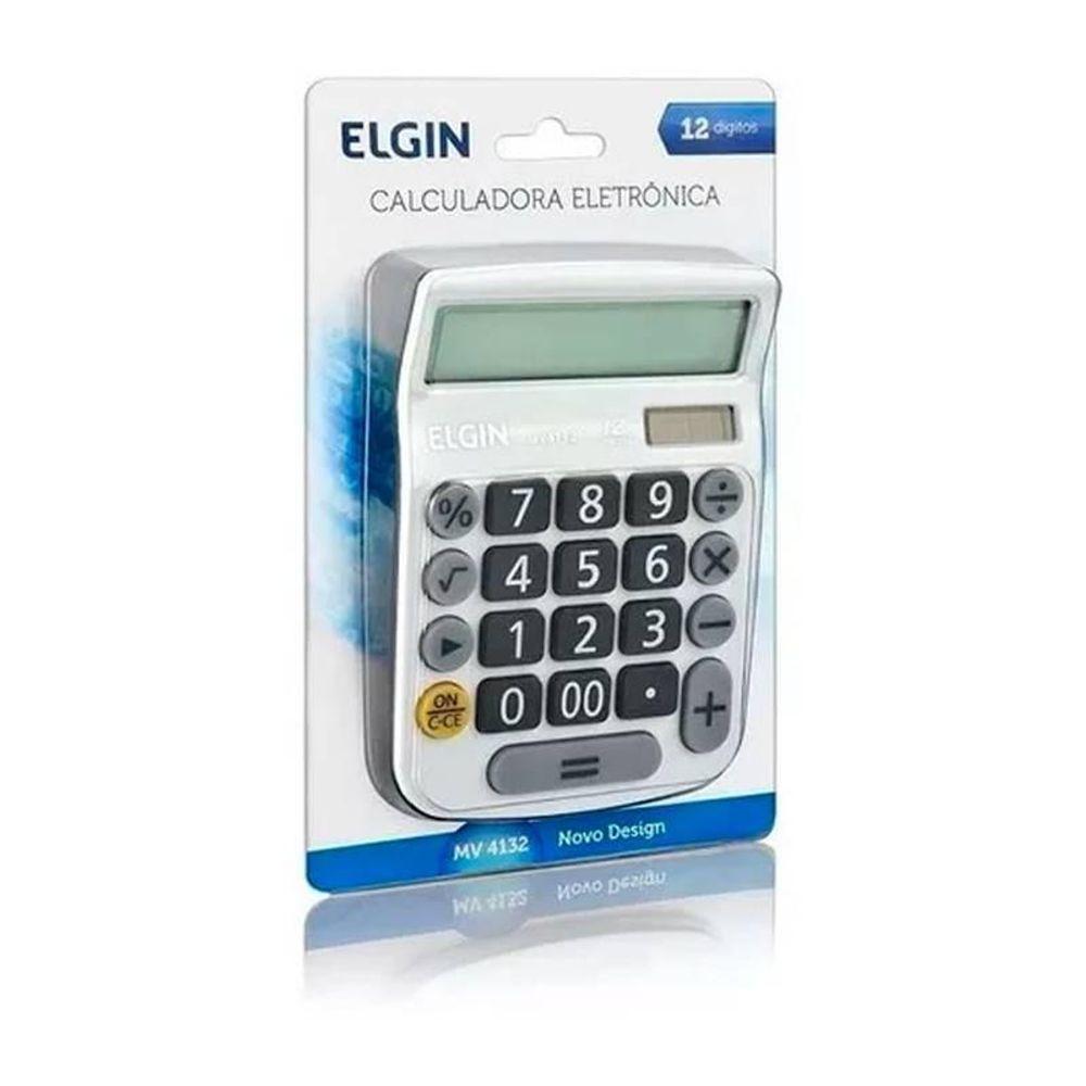 Calculadora Mesa Visor 12 Dig. Branca Mv-4132 Elgin - 2
