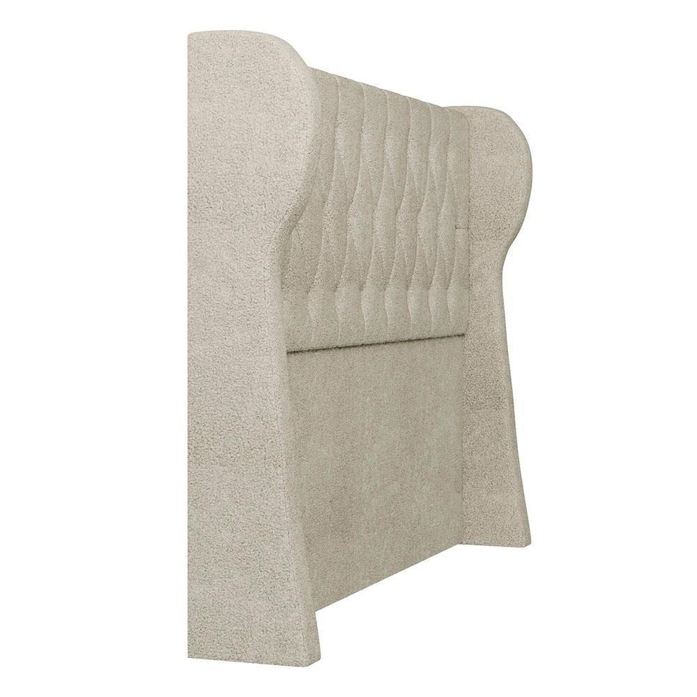 Cabeceira Casal Cama Box 140cm Malva I02 Bouclê Bege - Mpozenato - 7