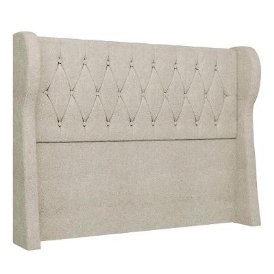 Cabeceira Casal Cama Box 140cm Malva I02 Bouclê Bege - Mpozenato