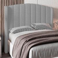 Cabeceira Casal Cama Box 140cm Glenda I02 Linho Cinza - Mpozenato - 2