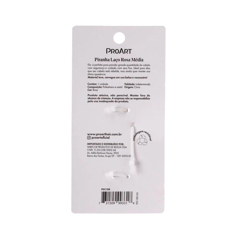 Piranha Laço Média Proart Praticidade, Estilo E Sem Danos Aos Fios Rosa - 4