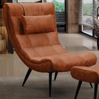 Poltrona Decorativa Para Sala De Estar Com Almofada E Pés Palito Lord Sintético Nozes - Ibiza - 2