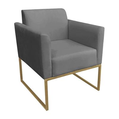 Poltrona Decorativa Maressa S08 Suede Grafite Ibiza
