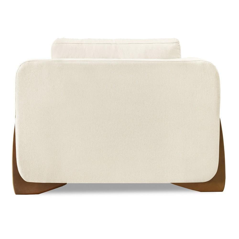 Poltrona Para Sala Base De Madeira Kit 2 Izzy S06 Linho Natural - Mpozenato - 7