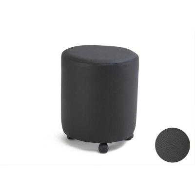 Puff Decorativo Rolon Com Rodízios Corano Preto C - 05 - Domi