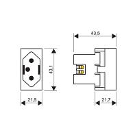 Módulo Tomada Fame Habitat 2p+t 10a Branco - 2