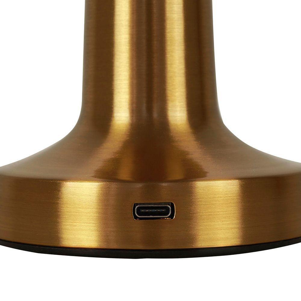 Luminária De Mesa Led Taschibra Jimp Recarregável 5v Dourado - 3