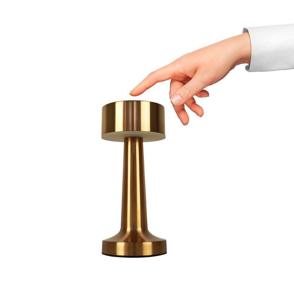 Luminária De Mesa Led Taschibra Jimp Recarregável 5v Dourado - 4