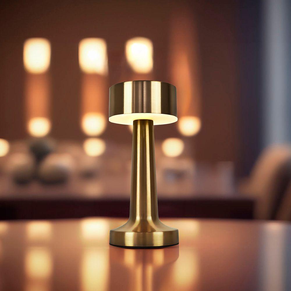 Luminária De Mesa Led Taschibra Jimp Recarregável 5v Dourado - 5