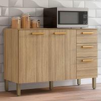 Balcão Gabinete Para Pia Com Tampo 120cm Urban K02 Freijó - Mpozenato - 2