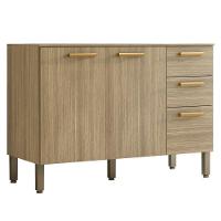 Balcão Gabinete Para Pia Com Tampo 120cm Urban K02 Freijó - Mpozenato - 5