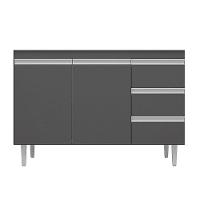 Balcão Gabinete Para Pia 100cm 2 Portas Andréia Cinza - Ajl Móveis - 1