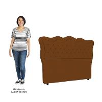 Cabeceira Casal Queen Cama Box 160cm Oregon I02 Veludo Terracota - Mpozenato - 3