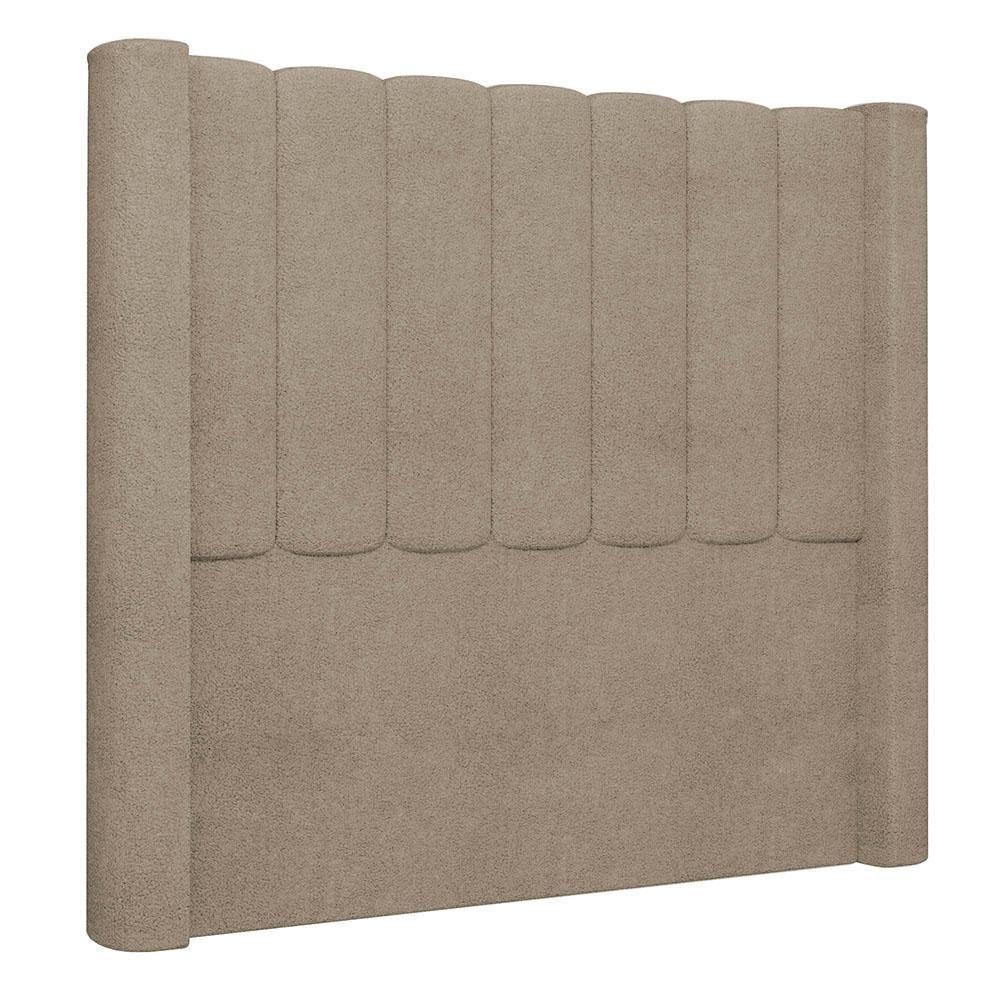 Cabeceira Casal King Cama Box 195cm Claire I02 Bouclê Capuccino - Mpozenato - 1