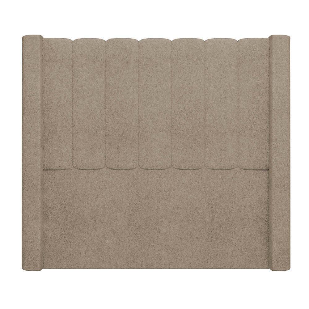 Cabeceira Casal King Cama Box 195cm Claire I02 Bouclê Capuccino - Mpozenato - 6