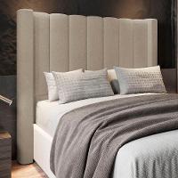 Cabeceira Casal King Cama Box 195cm Claire I02 Bouclê Capuccino - Mpozenato - 2