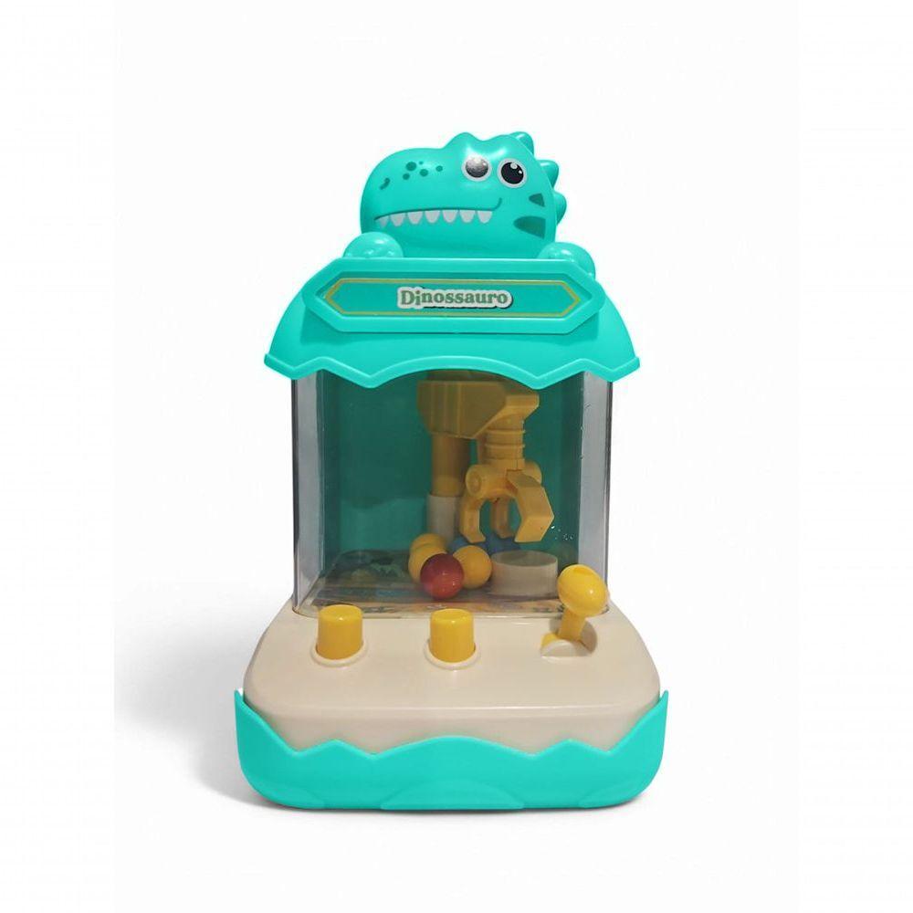 Mini Máquina De Bola Pega Premio Jogo Com Garra Divertido Dino Azul - 2