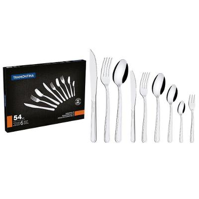 Jogo De Talheres 54 Peças Tramontina Buzios 23799077 Inox