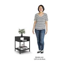 Cabeceira Casal Queen 160cm Cristal Boucle Mostarda E 2 Mesas Laterais Plaza Lc1 Preto - Mpozenato