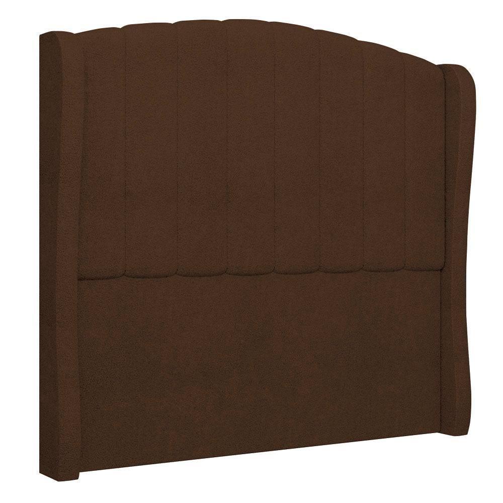 Cabeceira Casal Cama Box 140cm Glenda I02 Bouclê Marrom - Mpozenato - 1