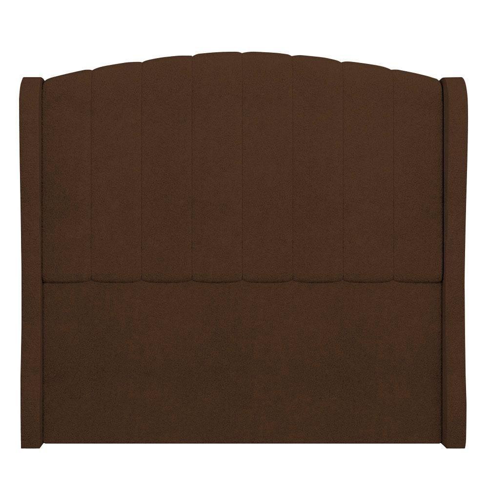 Cabeceira Casal Cama Box 140cm Glenda I02 Bouclê Marrom - Mpozenato - 6